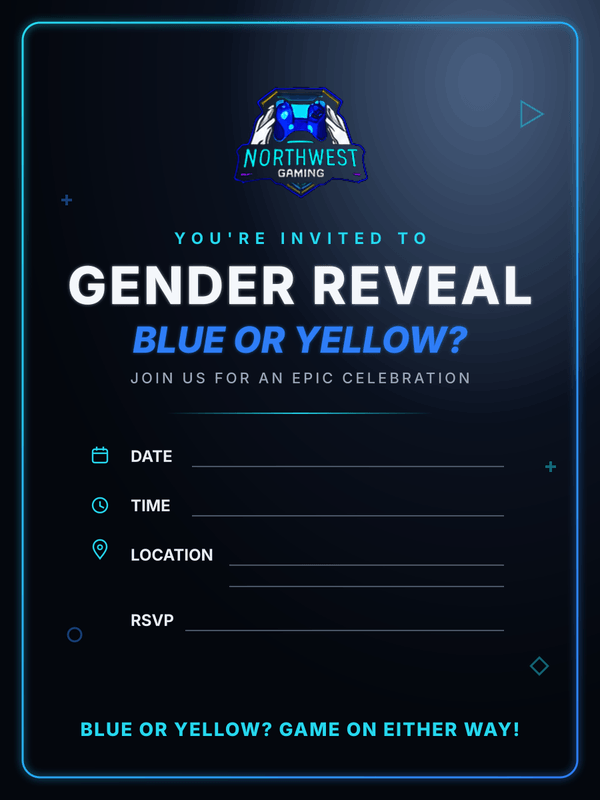 Gender Reveal invitation