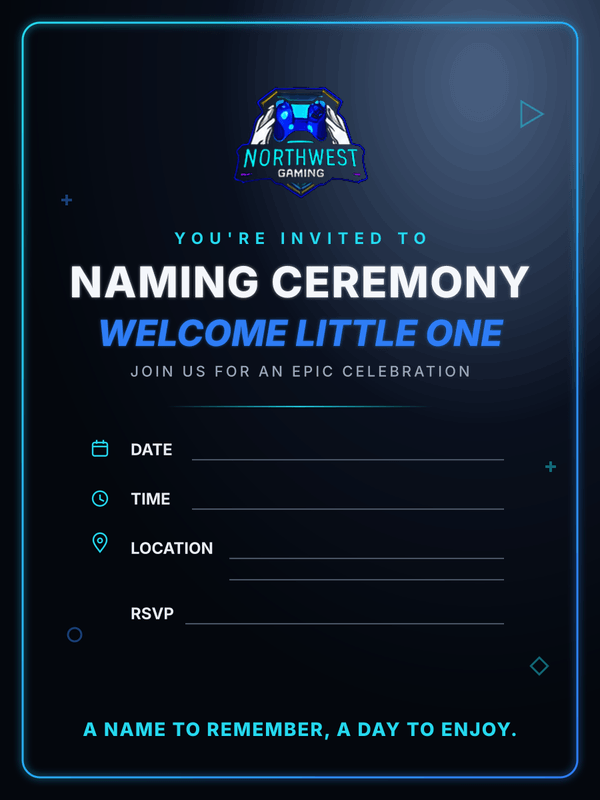 Naming Ceremony invitation